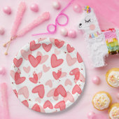 Sweetheart Baby Shower Valentine  ペーパープレート (パーティー)