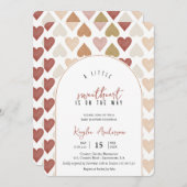 SWEETHEART Baby Shower Valentinesへの招待 招待状 (正面/裏面)