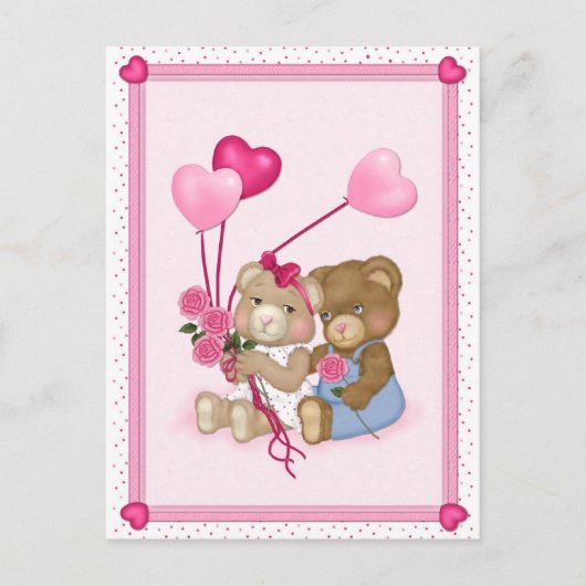 Sweetheart Bearsはがき ポストカード (正面)