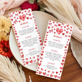 Sweetheart Birthday Party Menu Sign メニュー