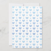 Sweetheart  blue Boy baby shower 招待状 (裏面)