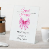 Sweetheart bow Valentines baby shower Welcome sign 台座サイン (インサイチュ)