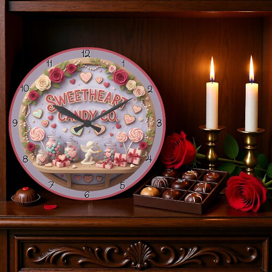 Sweetheart Candy Company バレンタイン ラージ壁時計