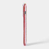 Sweetheart Chocolate Strawberry Red White Stripes iPhoneケース (左側面)