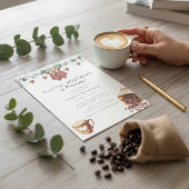 Sweetheart Coffee Brewing Baby Shower Invitation 招待状