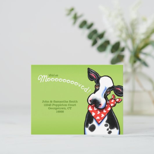 Sweetheart Cowの新しいアドレスのアナウンスの移動 案内ポストカード (スタンド正面)