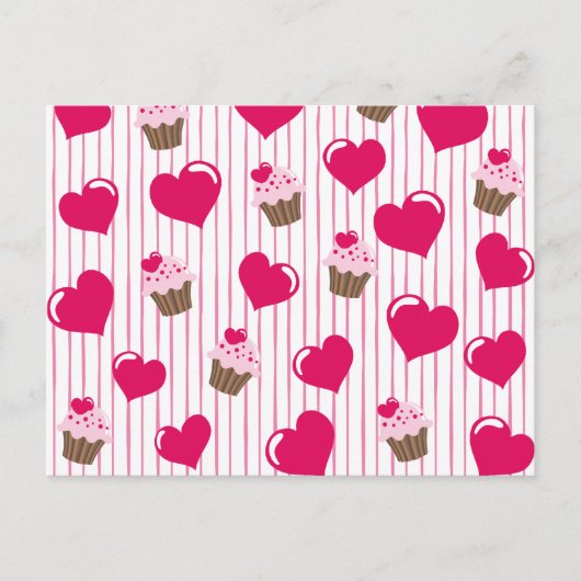 Sweetheart Cupcakesはがき ポストカード (正面)