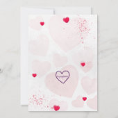 Sweetheart & Cupids 1st Birthday 招待状 (裏面)