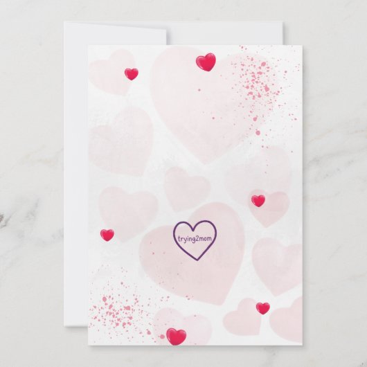 Sweetheart & Cupids 1st Birthday 招待状 (裏面)