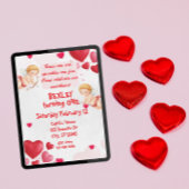 Sweetheart & Cupids 1st Birthday 招待状