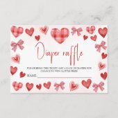 Sweetheart Diaper Raffle Baby Shower Ticket エンクロージャーカード (正面)
