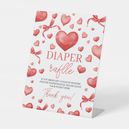 Sweetheart Diaper Raffle Sign 台座サイン (正面)