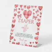 Sweetheart Diaper Raffle Sign for Baby Shower 台座サイン (正面)