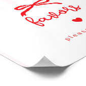 Sweetheart Favors Valentines Baby Shower ポスター (角)