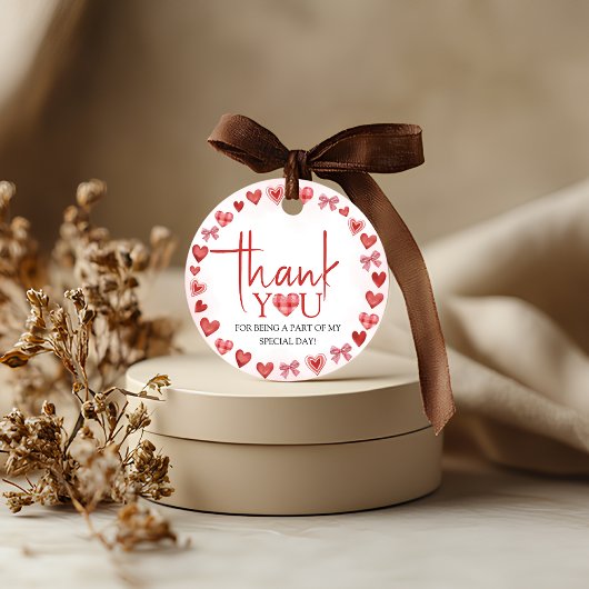 Sweetheart First Birthday Favor Tag フェイバータグ