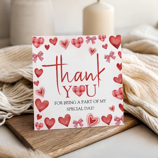 Sweetheart First Birthday Favor Tag フェイバータグ