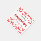Sweetheart First Birthday Party Napkin スタンダードカクテルナプキン (角)