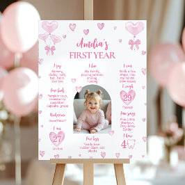 Sweetheart First Year Photo Milestoneポスター ポスター