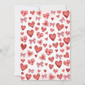 Sweetheart Heart First Birthday Invitation 招待状 (裏面)