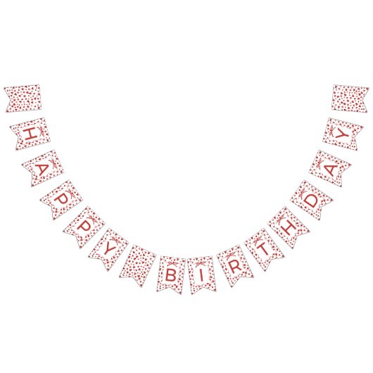 Sweetheart Heart Happy Birthday Banner Decoration バンティングフラッグ (全)