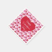 Sweetheart Hearts Napkins Valentine Table Decor スタンダードカクテルナプキン (角)