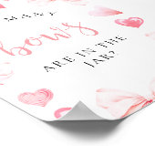 Sweetheart How Many in the Jar Baby Shower Sign ポスター (角)