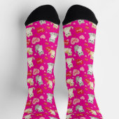 Sweetheart Kitten Valentine's Day Crew Socks ソックス (上部)