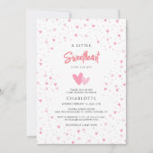 Sweetheart on the way Girl Baby Shour 招待状 (正面)