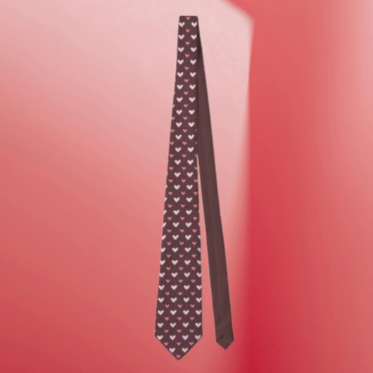 Sweetheart Pattern Necktie – Pink Hearts ネクタイ