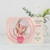 Sweetheart Photo Birth Announcement 招待状 (スタンド正面)