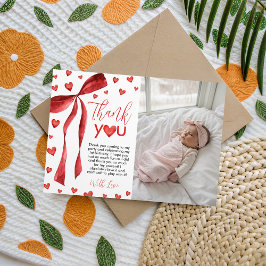 Sweetheart Photo Thank You Card 招待状