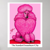 Sweetheart Poodle Canvas Print ポスター (正面)