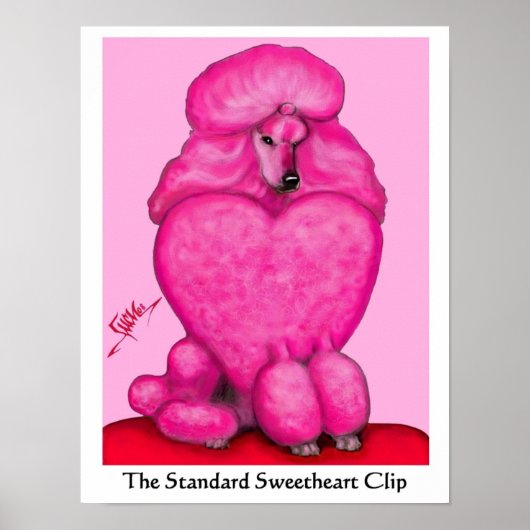 Sweetheart Poodle Canvas Print ポスター (正面)