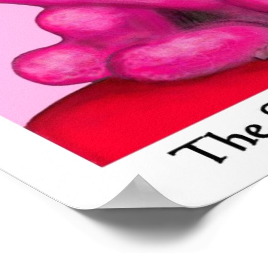 Sweetheart Poodle Canvas Print ポスター (角)