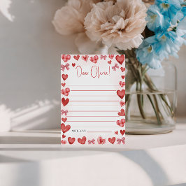 Sweetheart Printable Letter Template for Kids 招待状