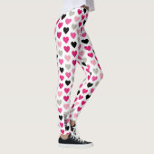 Sweetheart Scribbles: Pink and Black Heart Legging レギンス (右)