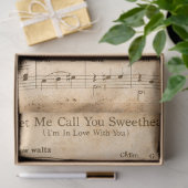 Sweetheart Sheet Music Valentineと呼ぼう 薄葉紙 (ギフト)