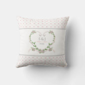 Sweetheart Soft Pink Romantic Valentines クッション (裏面)