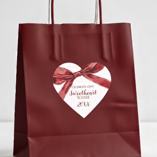 Sweetheart Soiree Elegant Bow Valentines Day Party ハートシール