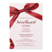 Sweetheart Soiree Elegant Bow Valentines Day Party