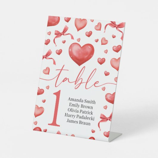 Sweetheart Table Number Card Printable 台座サイン (正面)