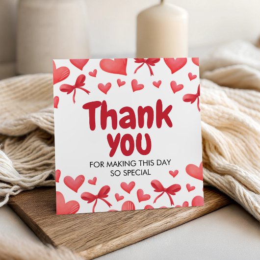 Sweetheart Thank You Favor Tag フェイバータグ