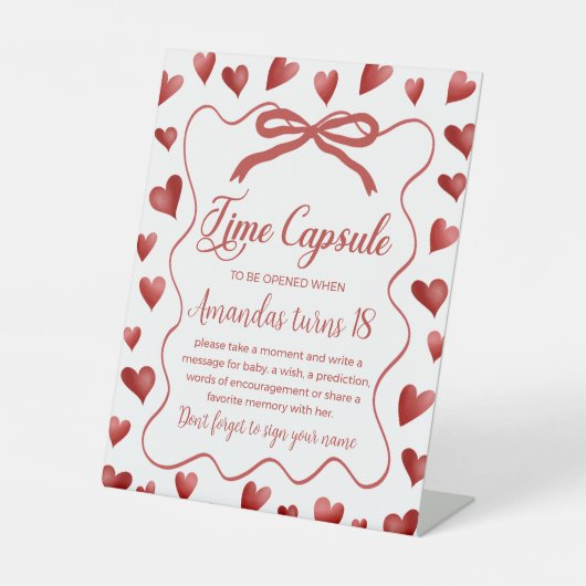 Sweetheart Time Capsule Card 台座サイン (正面)