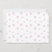 Sweetheart Valentineの誕生日写真招待状 サンキューカード (裏面)