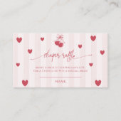 Sweetheart Valentine Baby Girl Diaper Raffle エンクロージャーカード (正面)