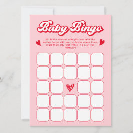 Sweetheart Valentine Baby Shower Baby Bingo Game 招待状