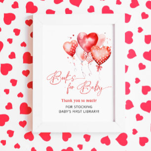 Sweetheart Valentine Books forベビーポスター ポスター