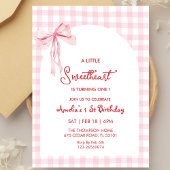  Sweetheart Valentine's Day Girls 1st Birthday 招待状