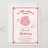 Sweetheart Valentines Hand Drawn Birthday 招待状 (正面)