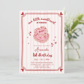 Sweetheart Valentines Hand Drawn Birthday 招待状 (スタンド正面)